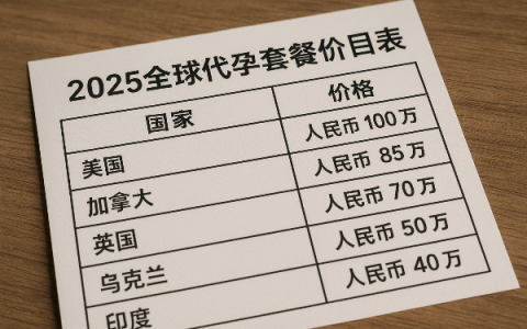 2025全球代孕套餐价目表：基础、三代、包成功全清单。