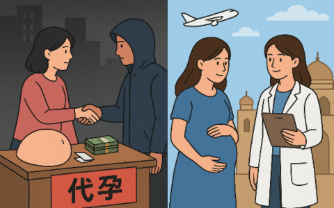 中国代孕家庭出路：选择地下市场还是出国代孕。